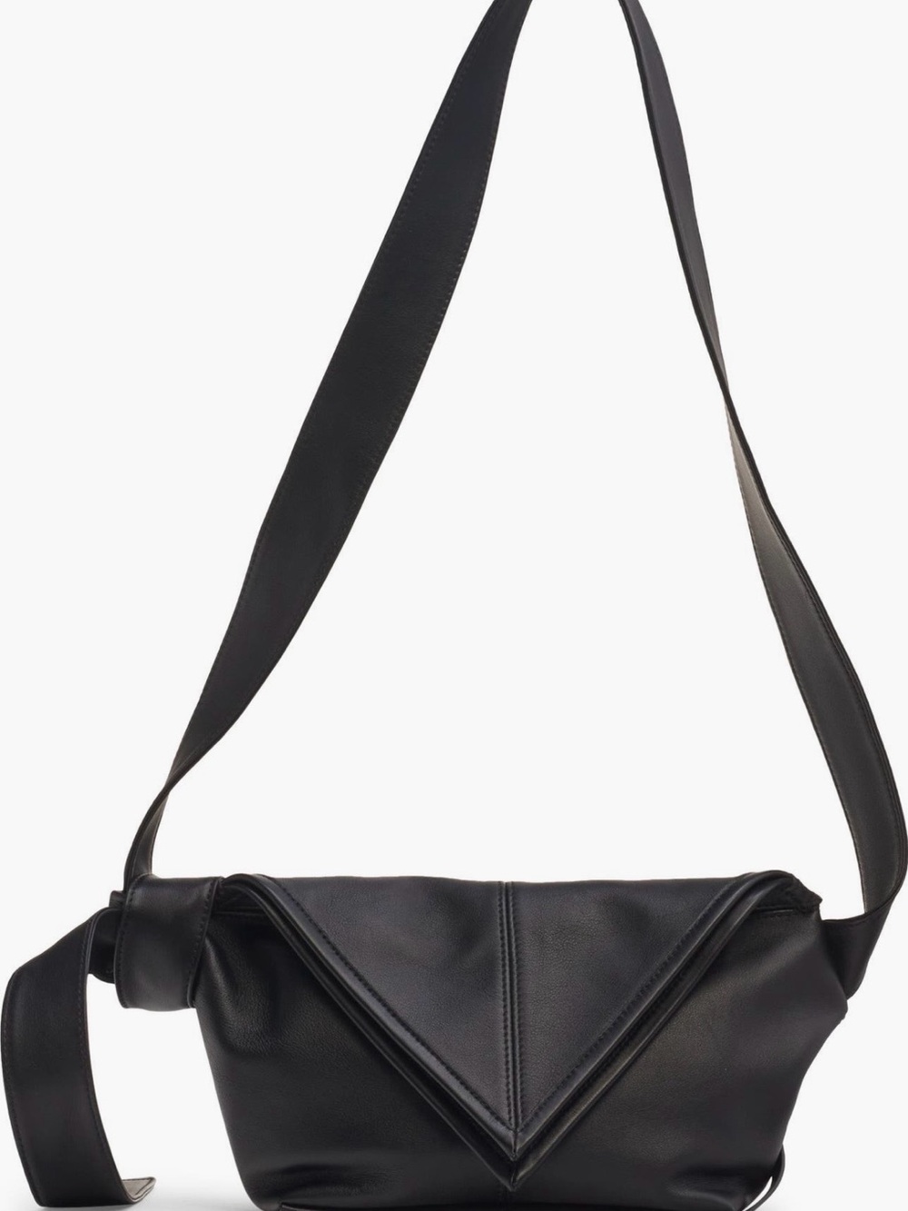 Bottega Veneta Black Leather Sawyer hobo Shoulder Bag